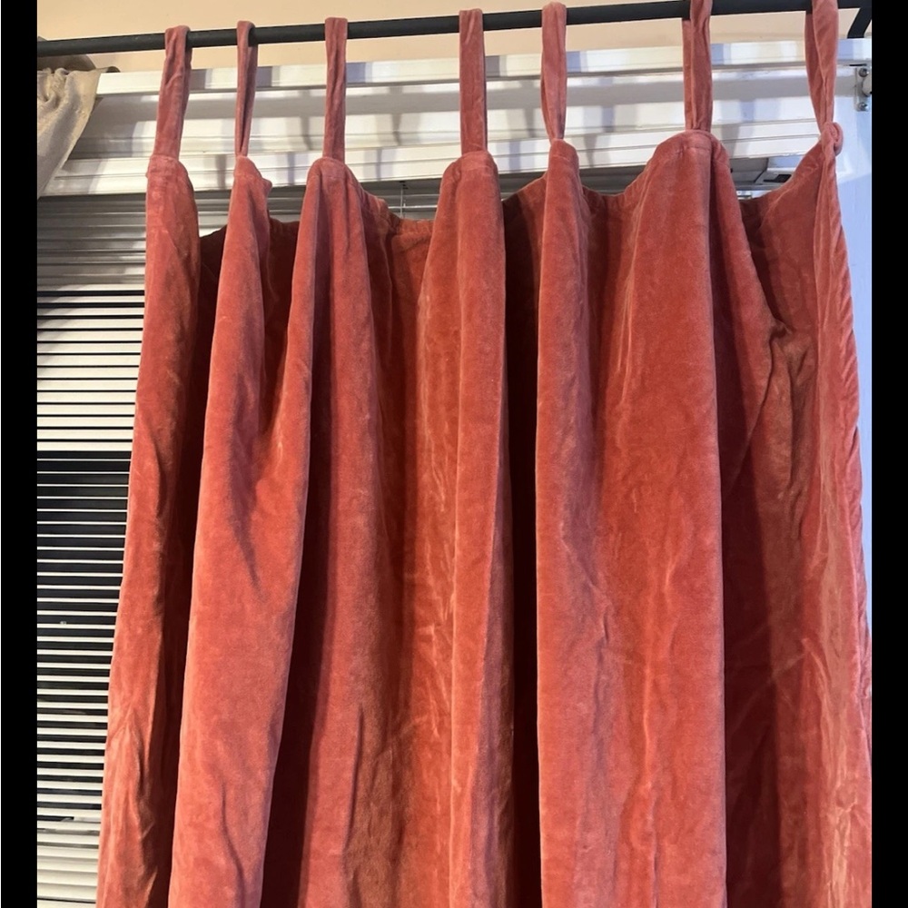 Bella Notte Linens Velvet Curtains (4 panels).  Sun damage on inside.